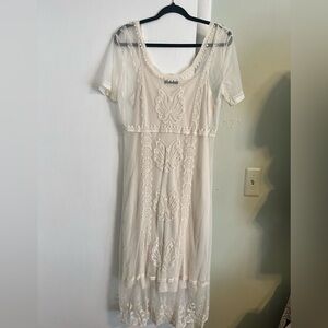 Zara Cream Lace Dress